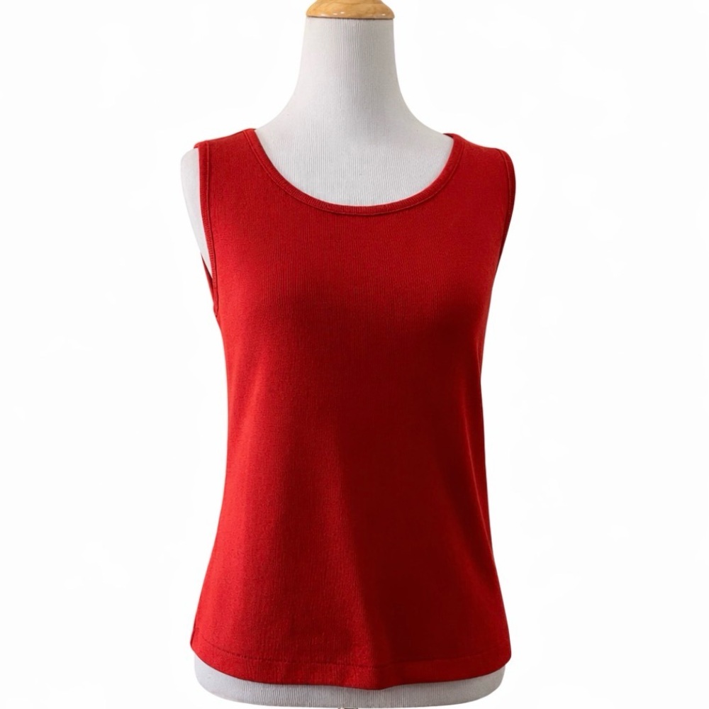 GARMISCH WOMENS SLEEVELESS TOP BRICK RED SIZE XS
